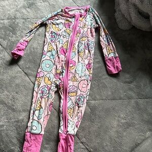 Little Sleepies Pink Ice Cream Print Kids Pajamas